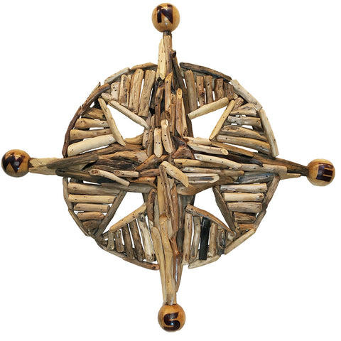 COMPASS - DRIFTWOOD WALL ART