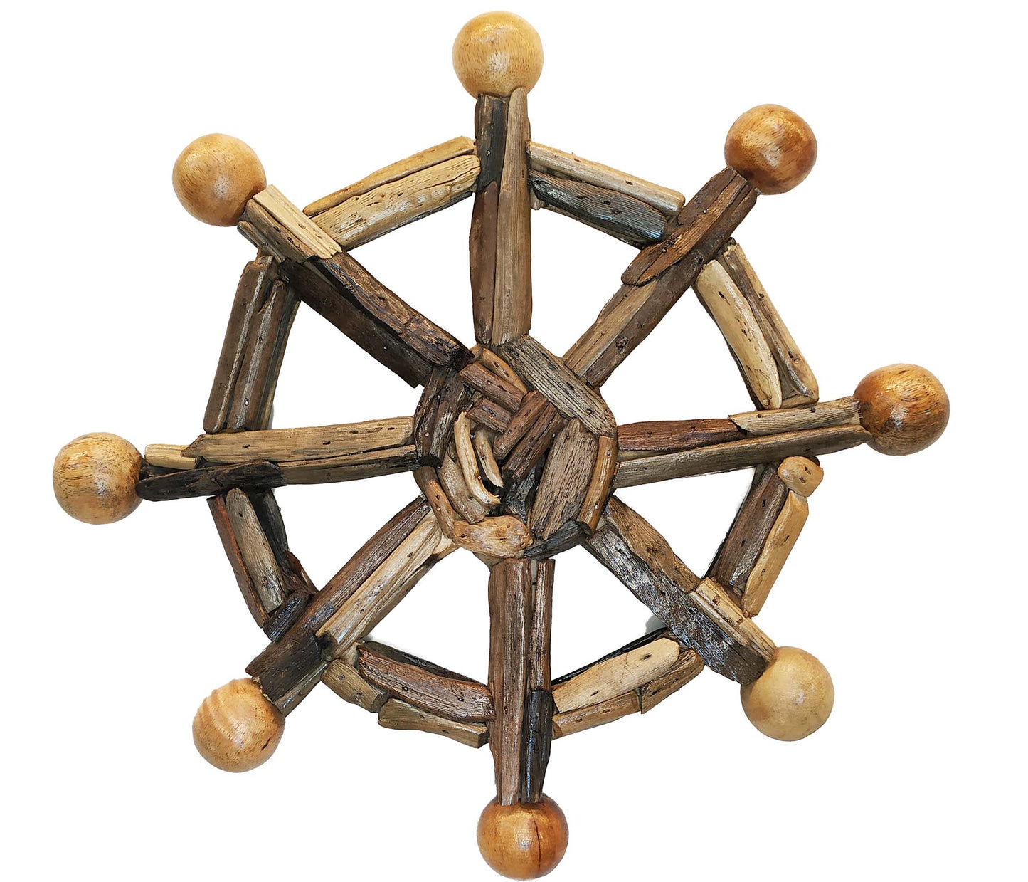 Wheel of Dharma - Driftwood Wall Art