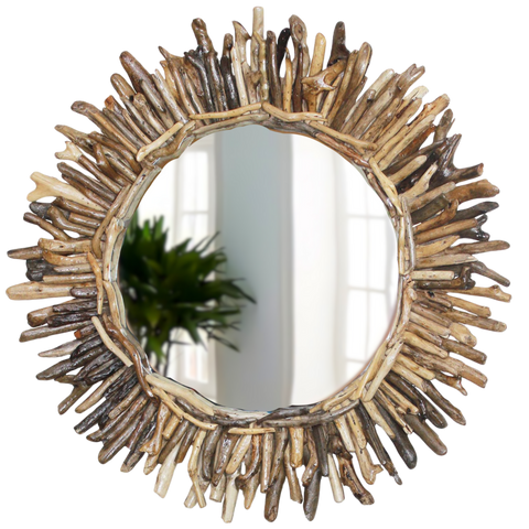 Driftwood Sun Burst Mirror
