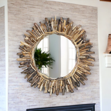 Driftwood Sun Burst Mirror