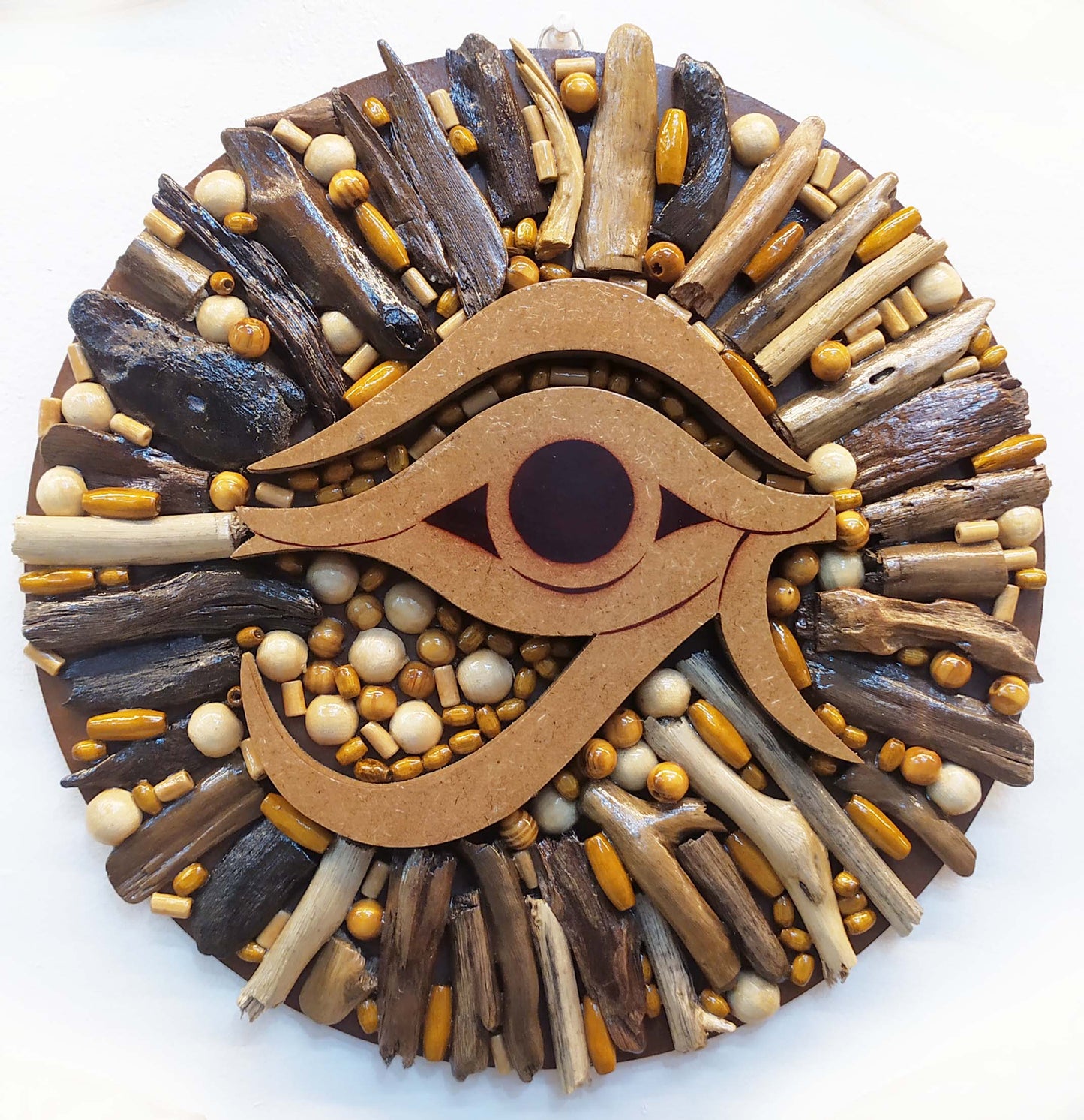 Driftwood Round Eye of Ra