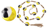 Cat and Moon Abaca Rope Capiz Garland
