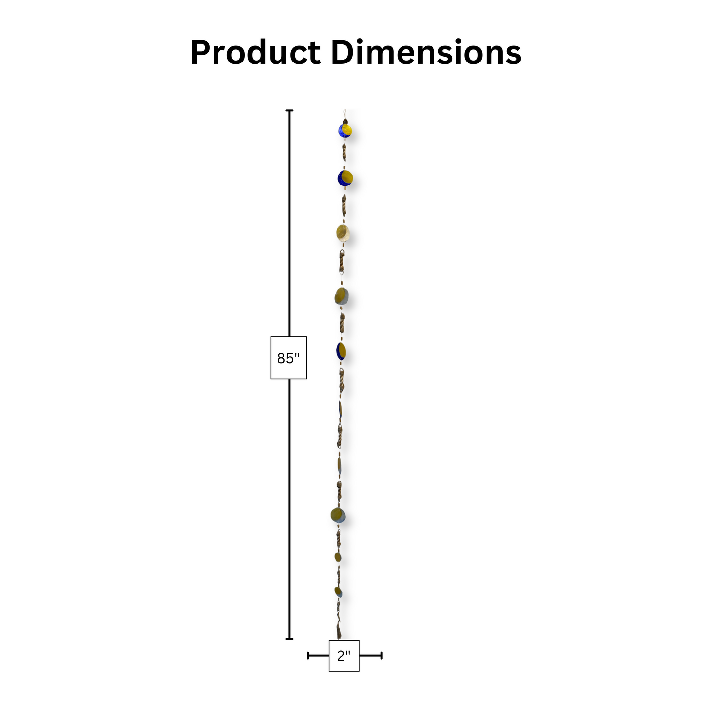 Moon Abaca Rope Capiz Garland