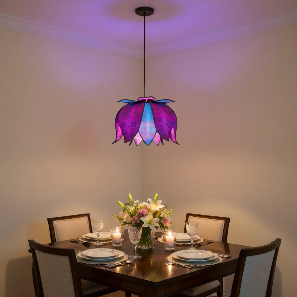 Hanging Blooming Lotus Lamp - Jewel