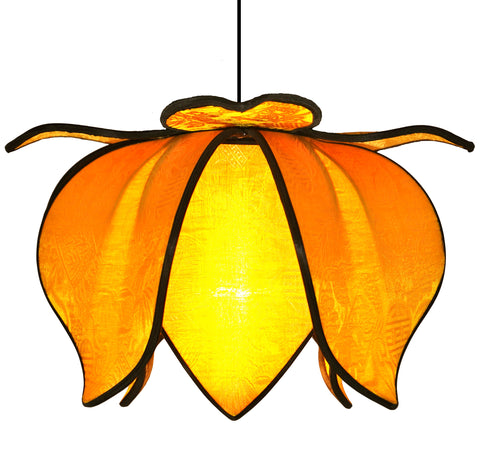 Hanging Baby Blooming Lotus Lamp 10" - Gold