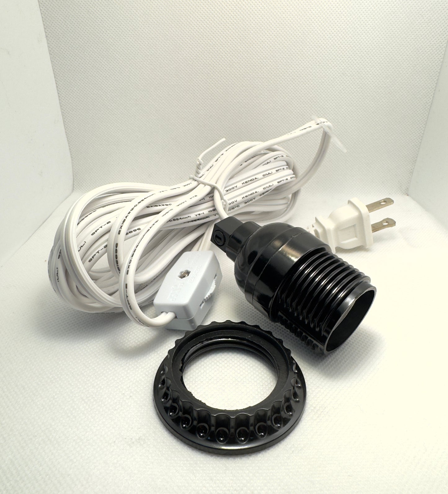 Light Cord 12' Electrical Kit With Ring Holder