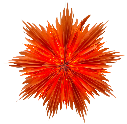 Fire Snowflake Lamp - Orange