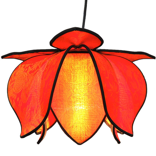 Hanging Baby Blooming Lotus Lamp 10" - Citrus