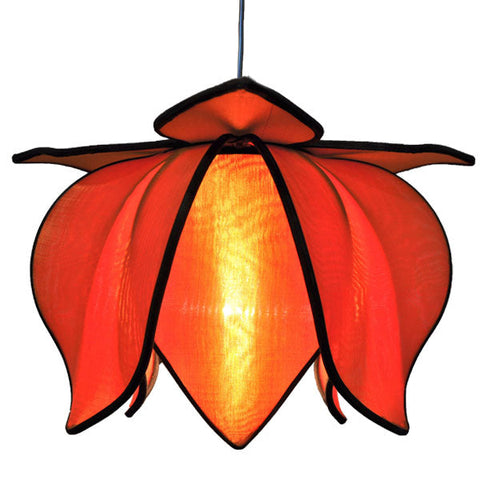 Hanging Baby Blooming Lotus Lamp 10" - Orange
