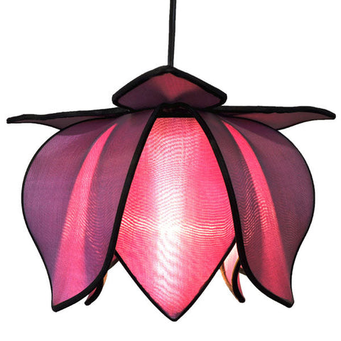 Hanging Baby Blooming Lotus Lamp 10" - Purple