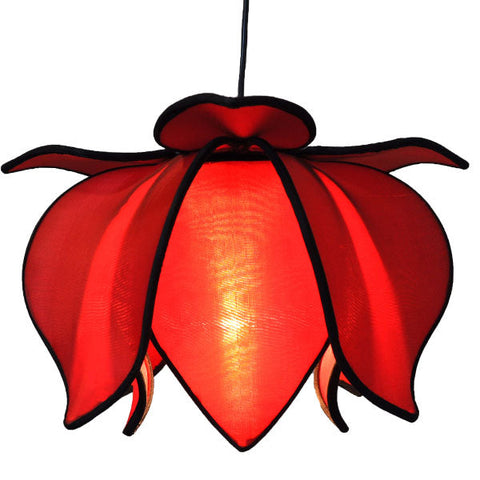 Hanging Baby Blooming Lotus Lamp 10" - Red