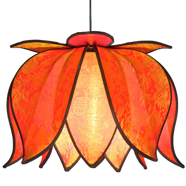 Hanging Blooming Lotus Lamp - Citrus