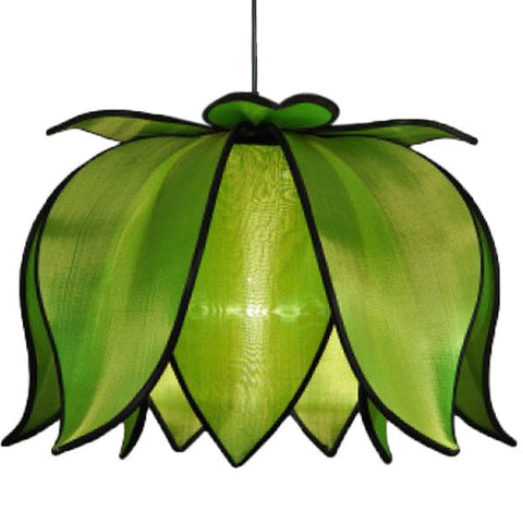 Hanging Blooming Lotus Lamp - Green