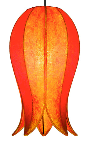 Hanging Flowering Lotus Lamp Medium - Citrus
