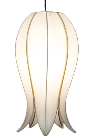 Hanging Flowering Lotus Lamp Medium - White