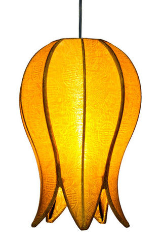 Hanging Flowering Lotus Lamp Small - Gold