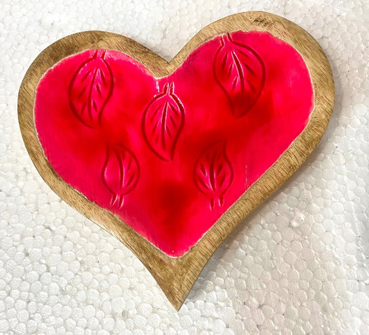 Mango Wood Tray - Heart