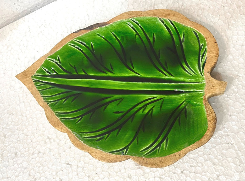 Tray Mango Wood - Leaf