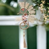 Seahorse Raffia and Capiz Wall Decor