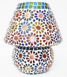 Glass Mosaic Lamp XL - Flower