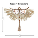 Owl - Raffia and Capiz Wall Decor