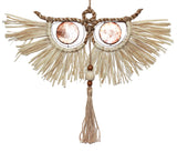 Owl - Raffia and Capiz Wall Decor