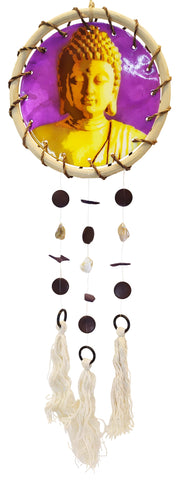 Buddha - Rattan Ring Capiz Chime