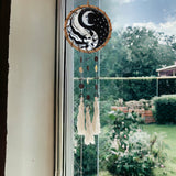 Yin Yang Sun and Moon - Rattan Ring Capiz Chimes