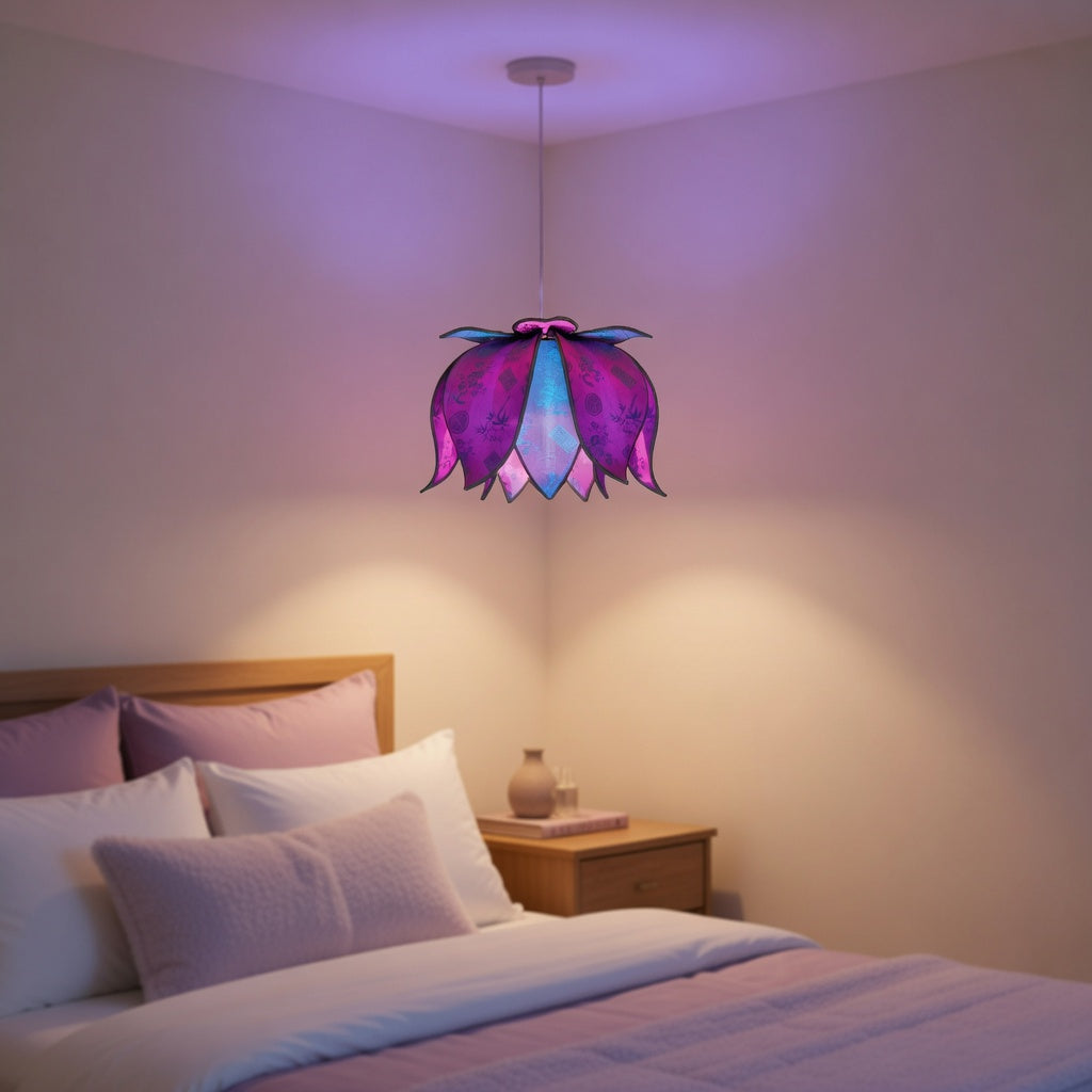 Hanging Blooming Lotus Lamp - Jewel