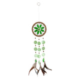 Capiz Chakra Flower Dreamcatcher Chime - Heart Green