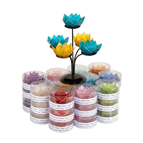 Mini Capiz Lotus Gemstone Pack