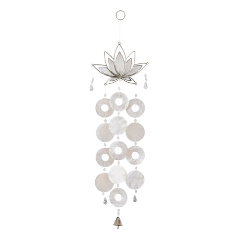 Capiz Lotus Chime - Natural