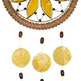 Capiz Chakra Flower Dreamcatcher Chime - Solar Plexus Yellow