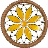 Capiz Chakra Flower Dreamcatcher Chime - Solar Plexus Yellow