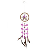 Capiz Lotus Chakra Dreamcatcher Chime - Crown Violet