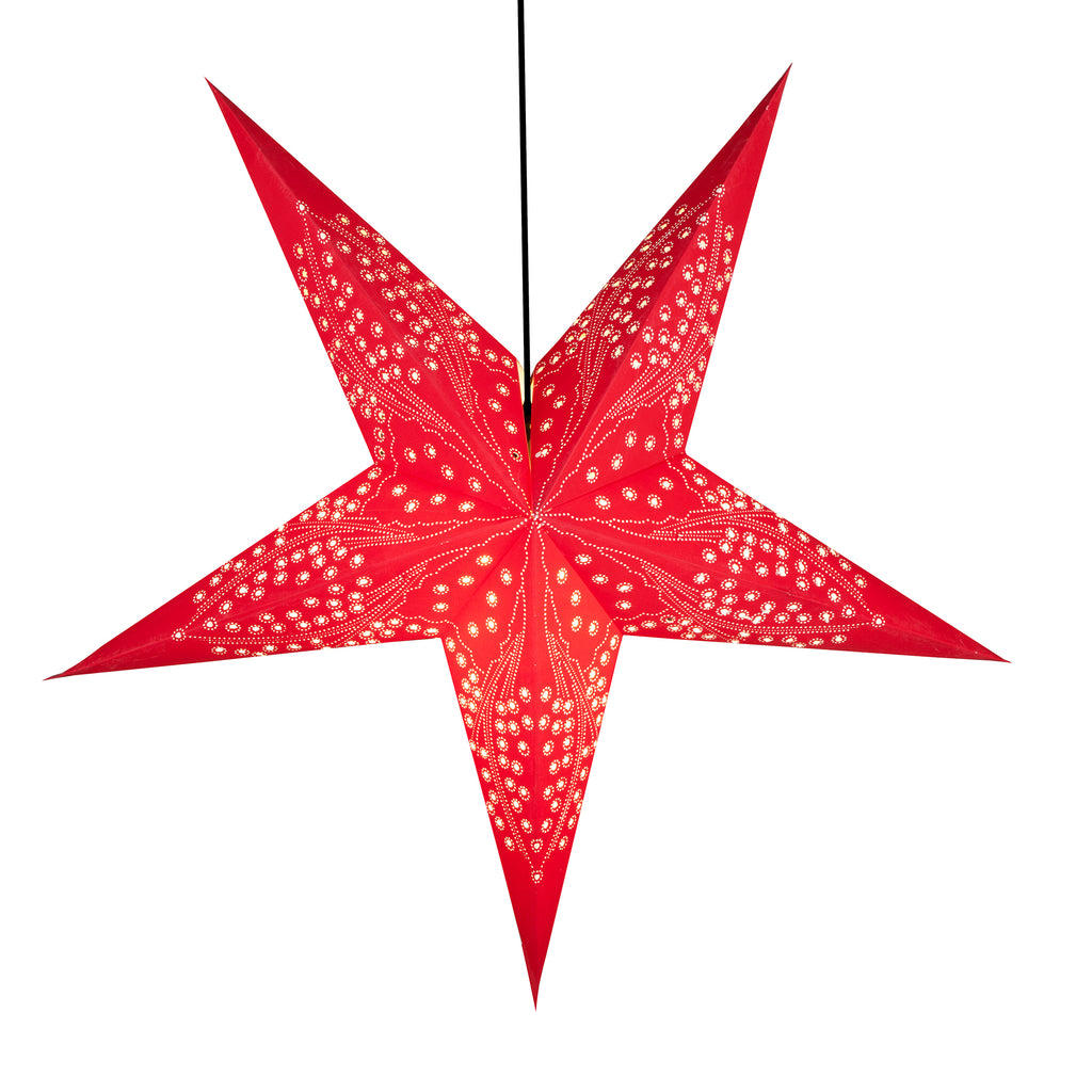 Om Paper Star Lantern - Red Daisy