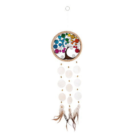 Capiz Dreamcatcher Chime - Tree of Life Large