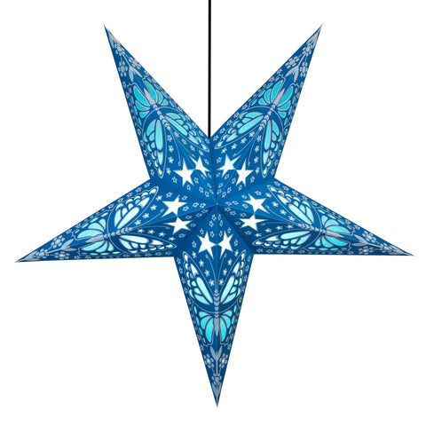 Om Paper Star Lantern - Blue Flutter