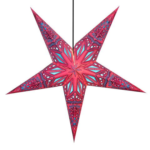 Om Paper Star Lantern - Fuschia Dreams